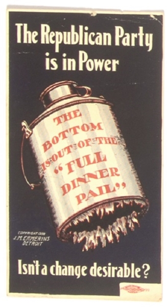 Bryan Bottom Out of the Dinner Pail Postcard