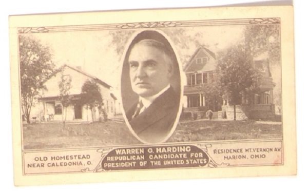 Warren Harding Ohio Postcard