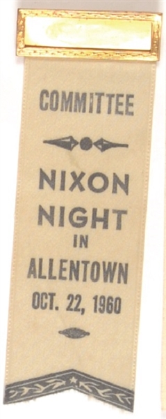 Nixon Night, Allentown, Pa., Ribbon