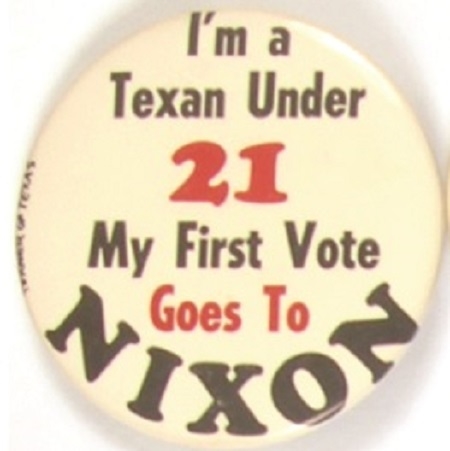 Texan Under 21 for Nixon