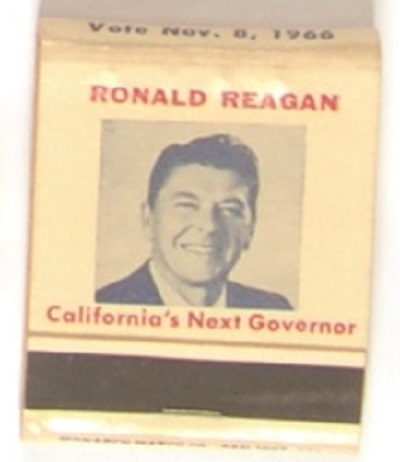 Reagan for Governor Matchbook