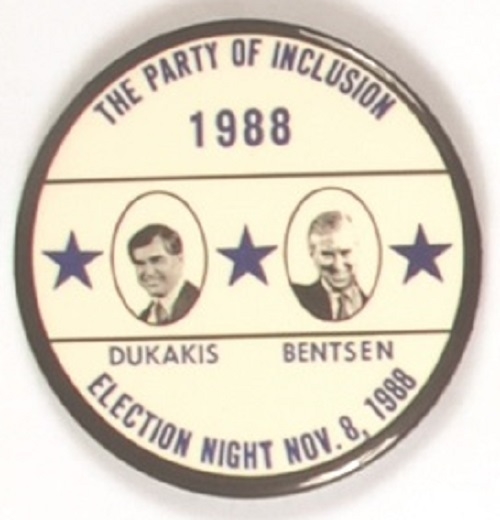 Dukakis-Bentsen Election Night Jugate