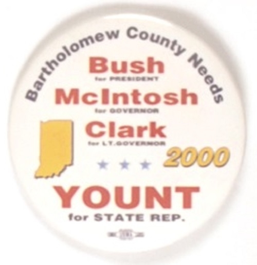 Bush, McIntosh, Clark, Yount Indiana Coattail