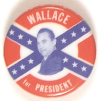 Wallace Confederate Battle Flag Celluloid