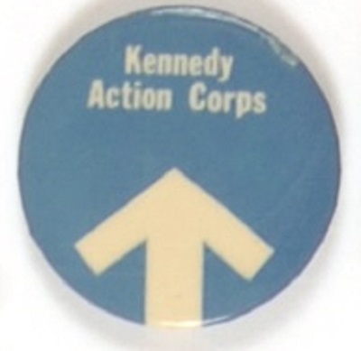 Kennedy Action Corps Blue Celluloid