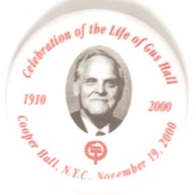 Gus Hall Communist Party Memorial Pin