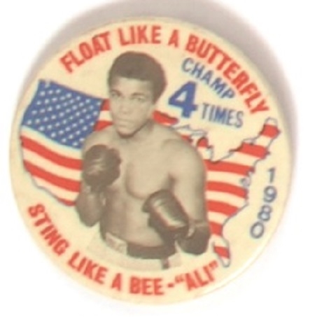 Ali Float Like a Butterfly 4-Time Champion 1978