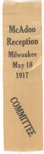 McAdoo Reception Milwaukee 1917 Ribbon