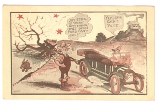 Ford Postcard With Suffrage Theme