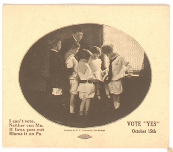 Iowa Suffrage Campaign Card