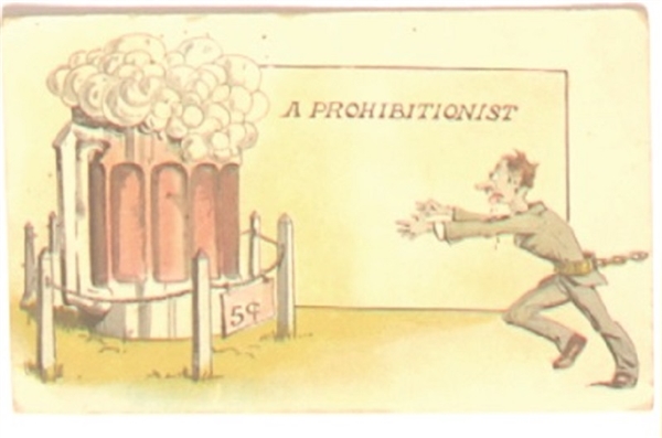 A Prohibitionist 5 Cent Beer Postcard