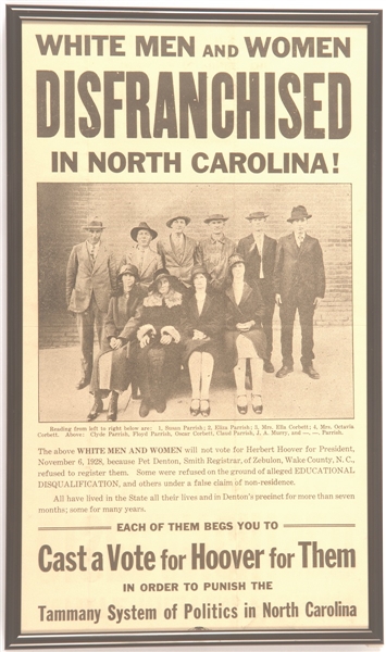 White Men and Women Disfranchised Poster