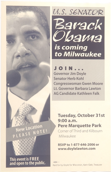Senator Barack Obama Visit to Milwaukee