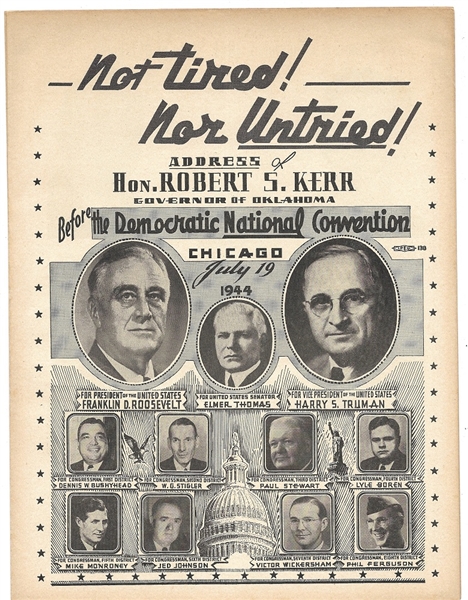 Robert Kerr, FDR and Truman Democratic Convention Speech