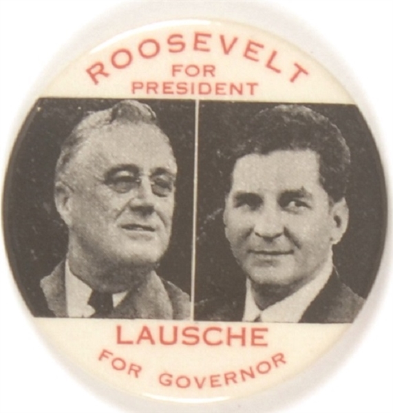 Roosevelt and Lausche Ohio Coattail Red Letter Version