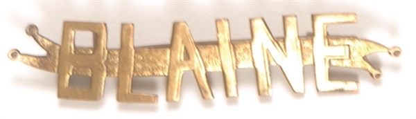 James Blaine Brass Name Pin