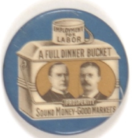McKinley, Roosevelt Blue Dinner Bucket