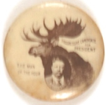 Theodore Roosevelt Rare Bull Moose Celluloid