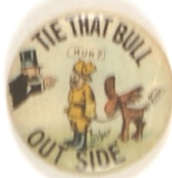 Roosevelt Tie That Bull Outside Comic Pin