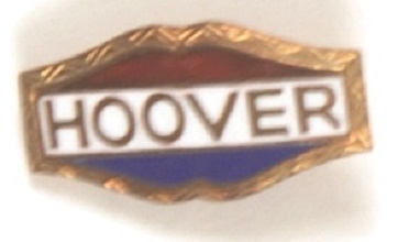 Hoover RWB, Gold Enamel Pinback
