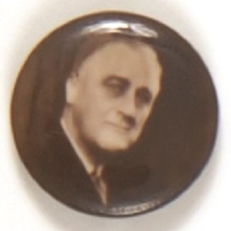 Franklin Roosevelt Small Sepia Celluloid