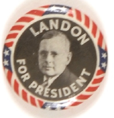 Landon for President Stars and Stripes, Larger Letters