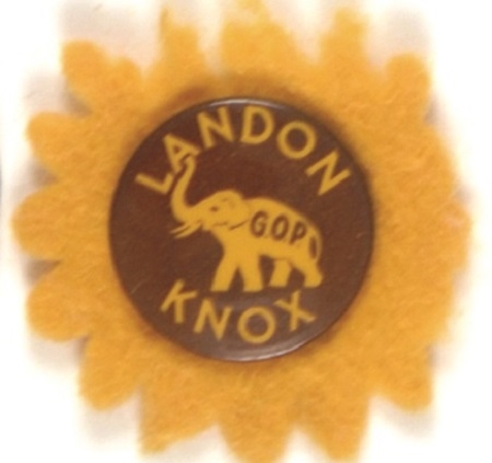 Landon, Knox Celluloid with Felt Sunflower