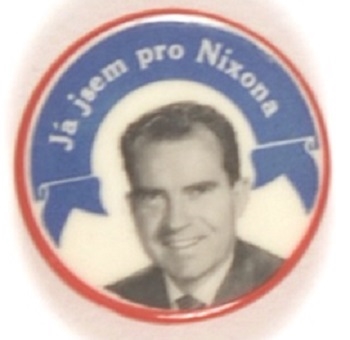 Nixon 1960 Czech Language Pin