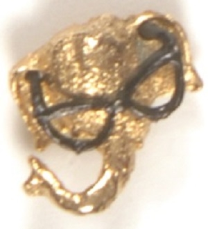 Goldwater Elephant With Glasses Pin
