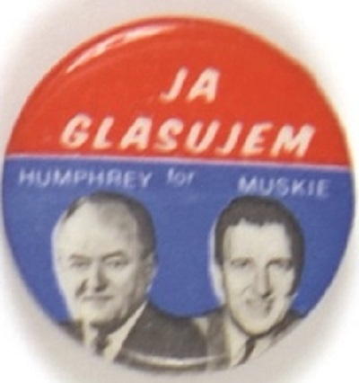 Humphrey, Muskie Croatian Language Pin