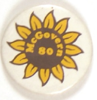 McGovern 1980 Flower Pin
