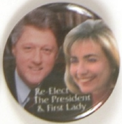 Bill and Hillary Clinton Color Celluloid