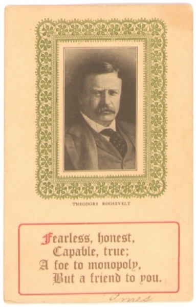 Theodore Roosevelt Poem Postcard