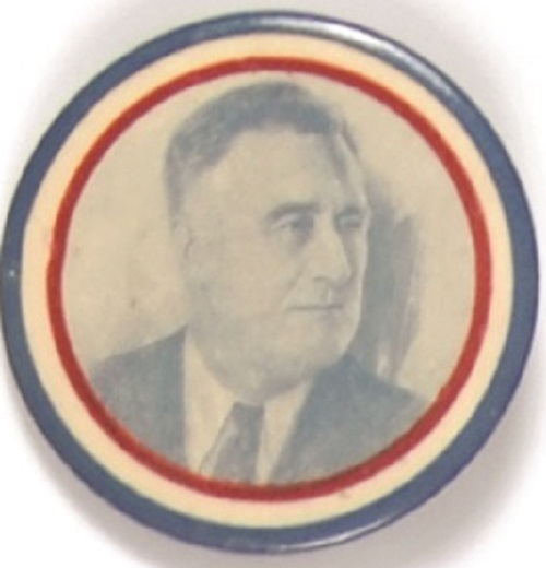 Franklin Roosevelt Red, White, Blue Picture Pin