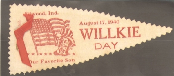 Willkie Day Elwood, Indiana, Mini Pennant