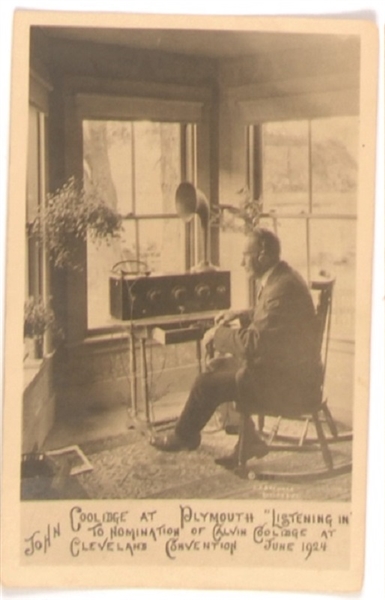Coolidge Father at Home Postcard