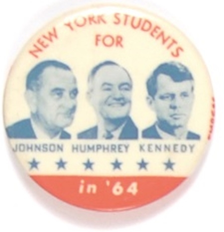 Johnson, Kennedy New York Coattail Orange Version