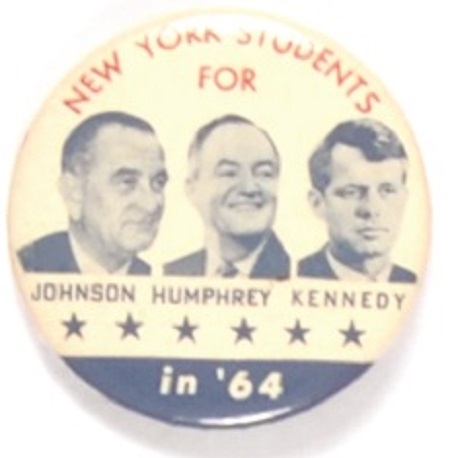 Johnson, Kennedy New York Coattail Blue Version