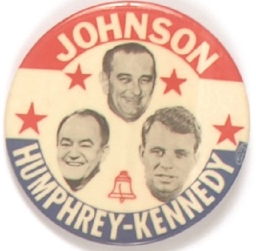Johnson, Humphrey, Kennedy Liberty Bell New York Coattail