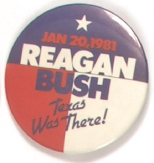 Reagan, Bush Texas 1981 Inaugural Pin