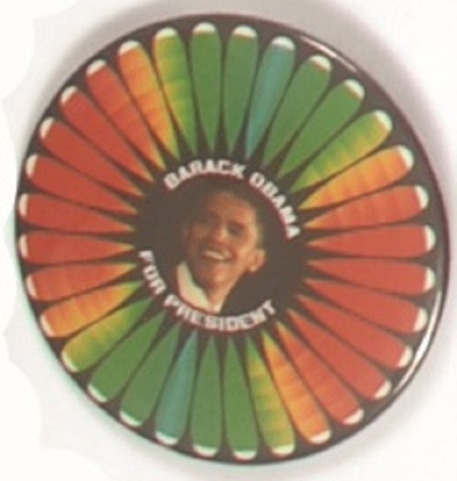 Obama 2008 Multicolor Celluloid