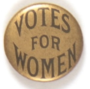 Votes for Women Gold and Black Celluloid