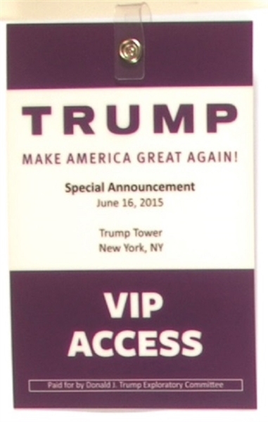 Trump VIP Convention Badge