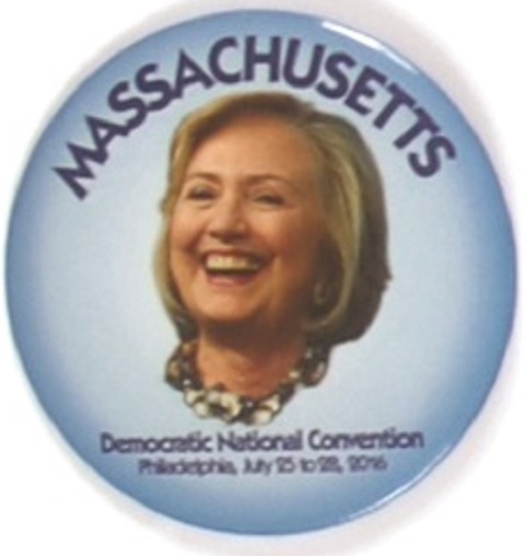 Hillary Clinton Massachusetts Convention Pin