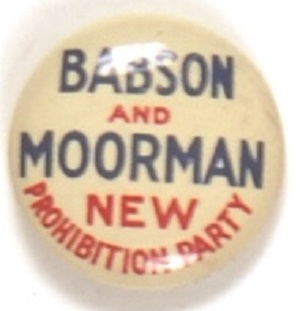 Babson and Moorman Prohibition Party