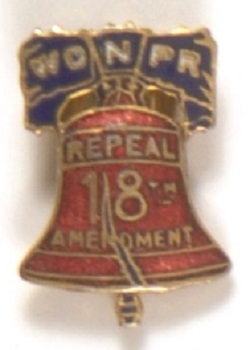 WONPR Repeal Prohibition Enamel Liberty Bell Pin