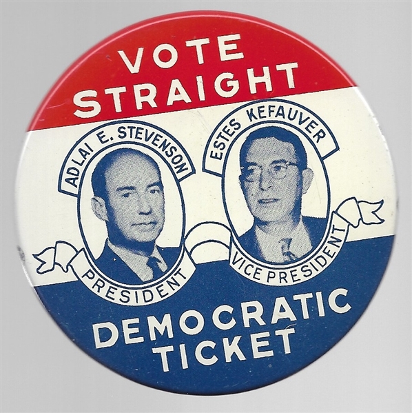 Stevenson, Kefauver Vote Straight Democratic Ticket Jugate 