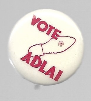Vote Adlai Stevenson, Hole in Shoe Celluloid 