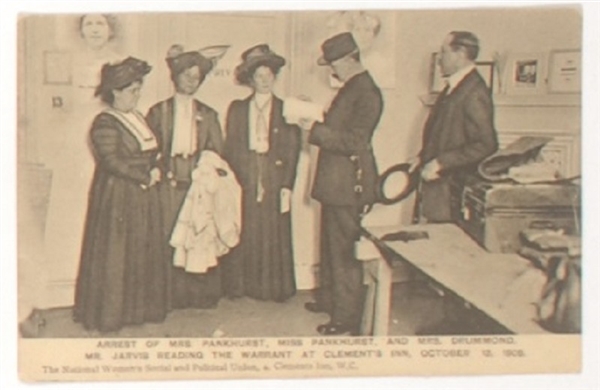 Suffrage Arrest of Mrs. Pankhurst Postcard