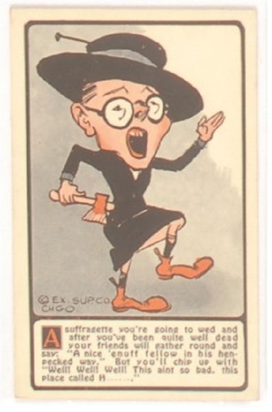 Anti Suffragette Postcard